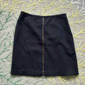 J McLaughlin, front zipper retro black mini pencil skirt 10